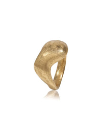 Anillo grande de oro de primera ley Wave