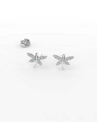 Pendientes libélula en oro blanco y diamantes Símbols