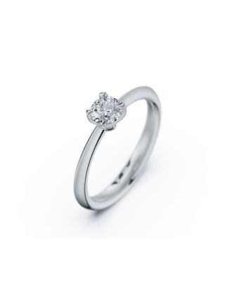 anillo solitario compromiso fine oro blanco diamantes blanco 035 rosich