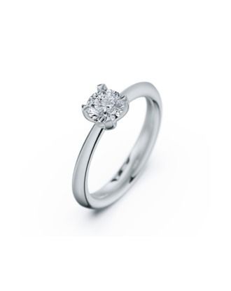 anillo solitario compromiso fine oro blanco diamantes blanco 060 rosich