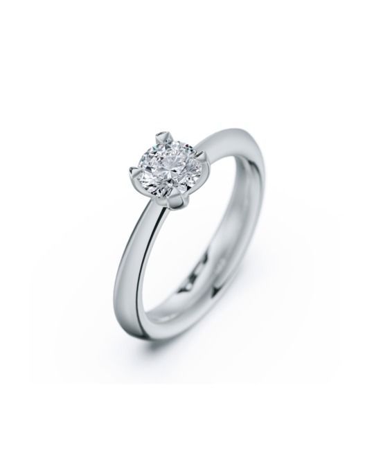anillo solitario compromiso fine oro blanco diamantes blanco 070 rosich
