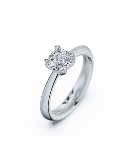 anillo solitario compromiso fine oro blanco diamantes blanco 090 rosich