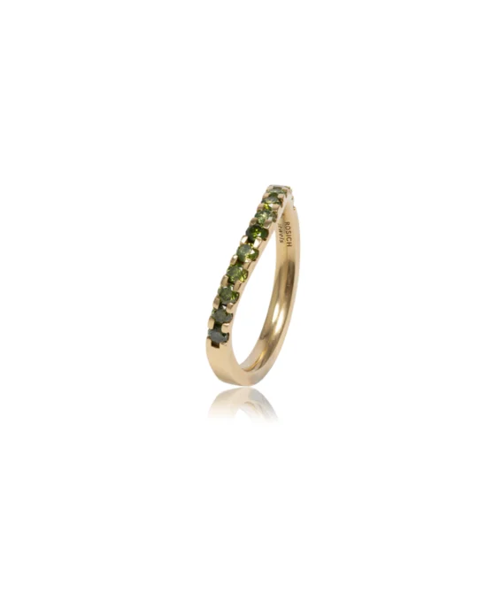 Anillo de oro y diamantes verdes Wave Diamond de Rosich Jewels